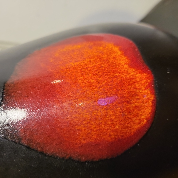 Mid Century Modern Poole Black & Red Fat Lava English Studio Art Pottery… - Picture 7 of 11